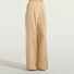 Twinset pantaloni a palazzo in misto lino beige