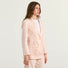 Twinset giacca in misto lino con ricamo rosa