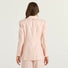 Twinset giacca in misto lino con ricamo rosa