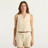 Twinset gilet in tessuto beige