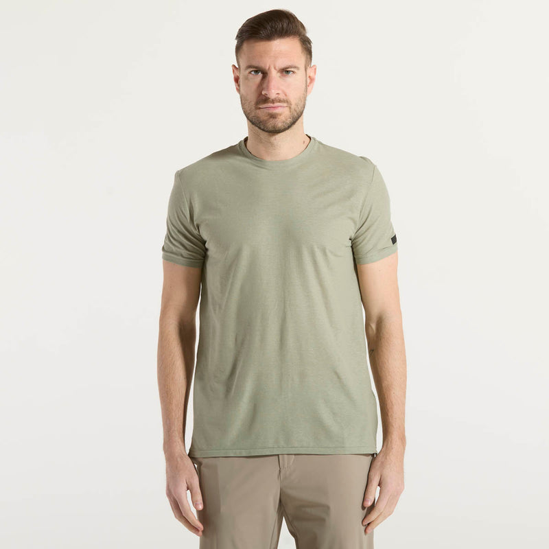 RRD t-shirt girocollo in tessuto tecnico verde