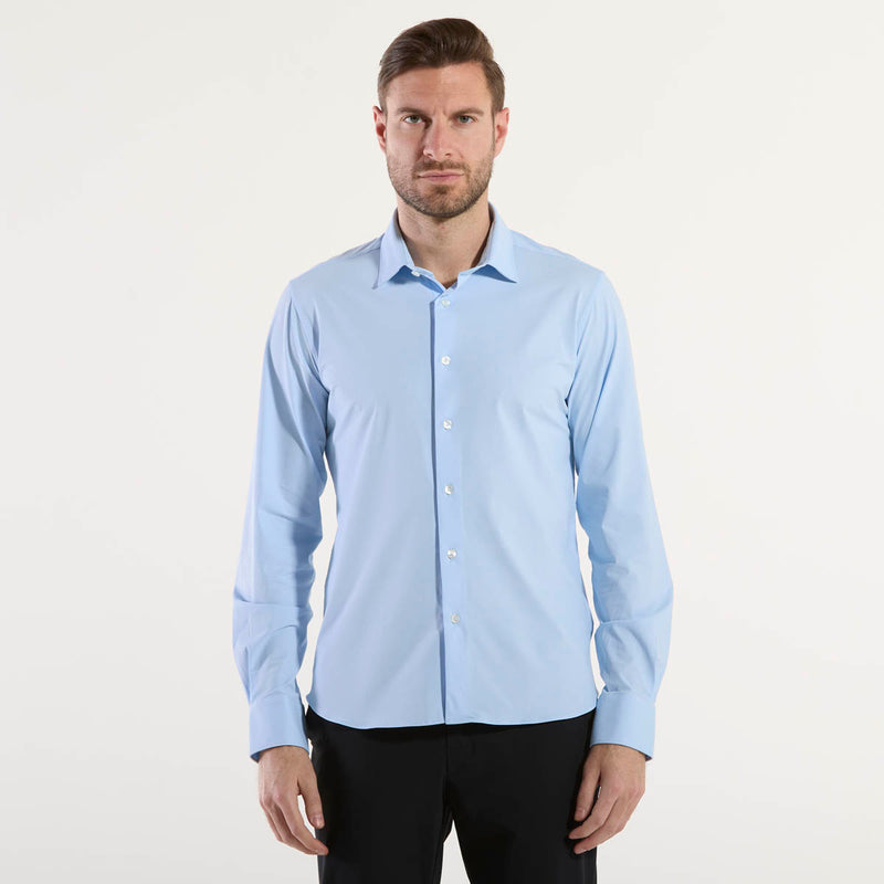 RRD camicia oxford jacquard open azzurra