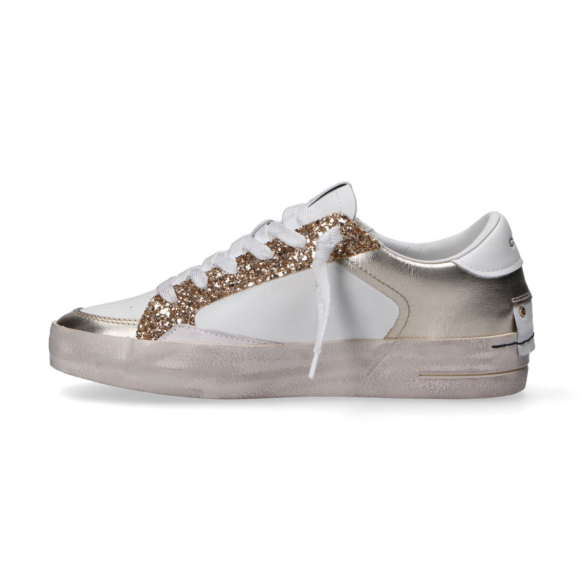 Crime London Sneaker Deluxe bianca oro