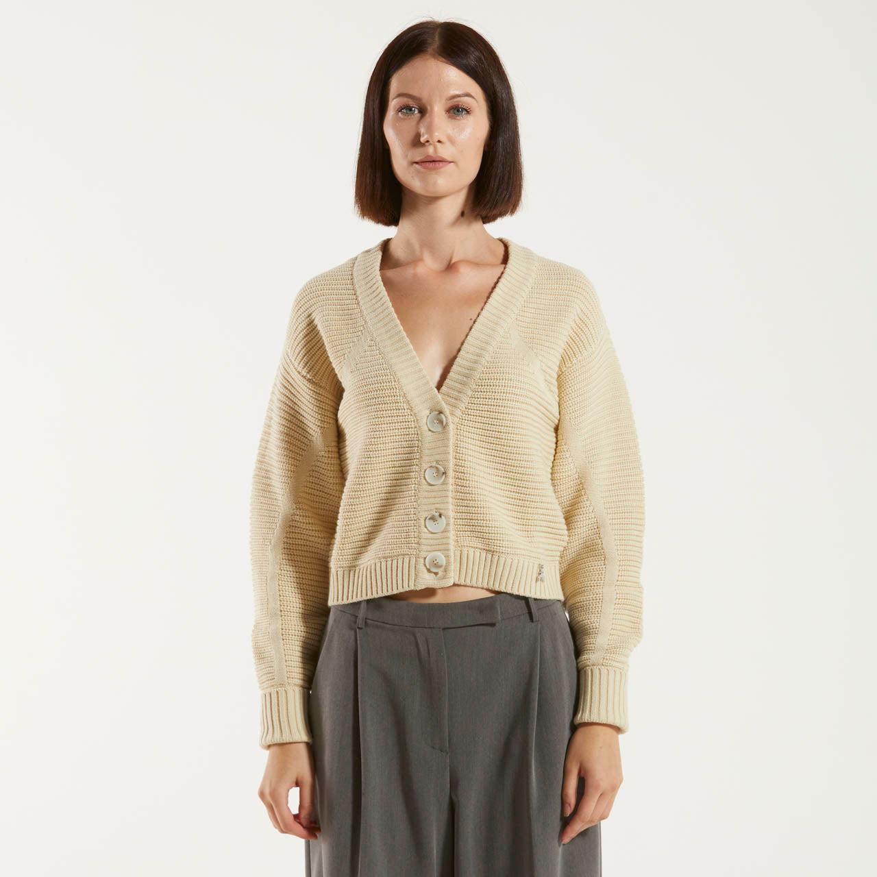 Patrizia Pepe cardigan a coste in lana