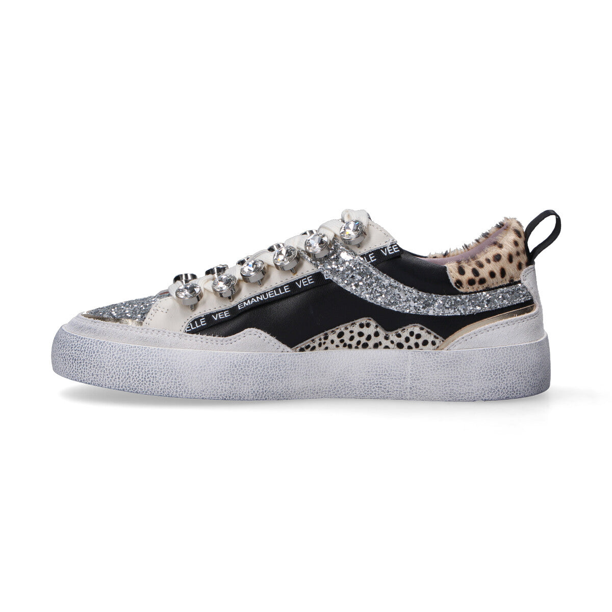 Emanuelle Vee sneaker cavallino pelle nera