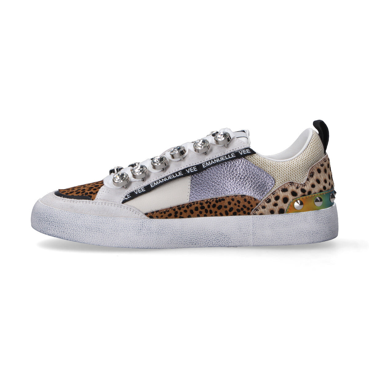 Emanuelle Vee sneaker cavallino pelle bianca