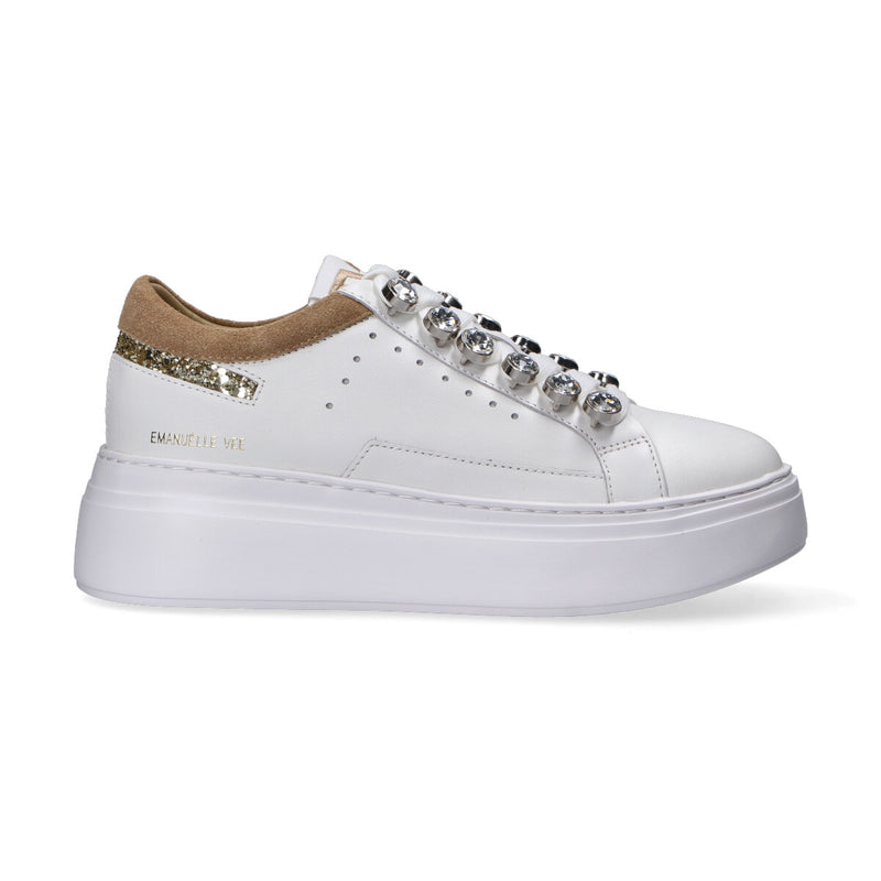 Emanuelle Vee sneaker Bice pelle bianca