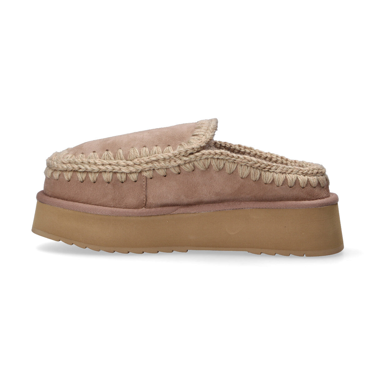 Mou ciabatta clog eskimo platform camoscio beige