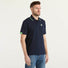 North Sails polo mezza manica in tessuto blu