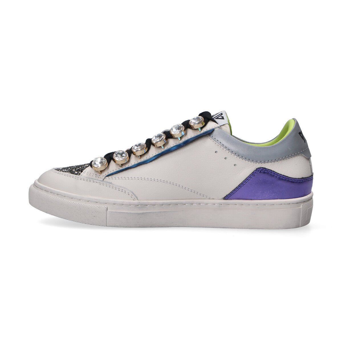 Emanuelle Vee sneaker in pelle bianca multicolor