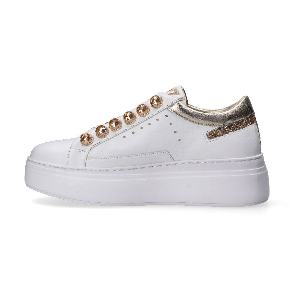 Emanuelle Vee sneaker Bice bianca oro