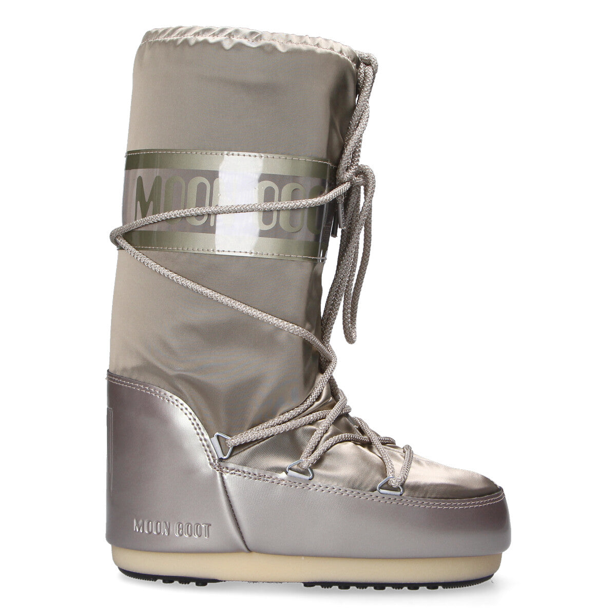 Moon Boot Icon Glance platino in raso