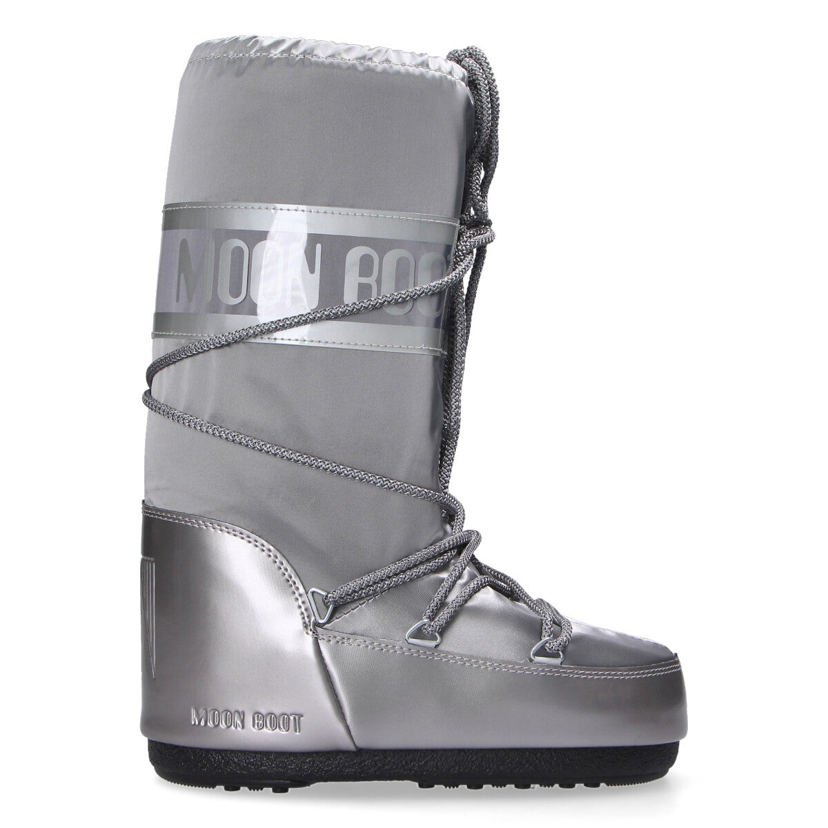 Moon Boot Icon Glance argento in raso