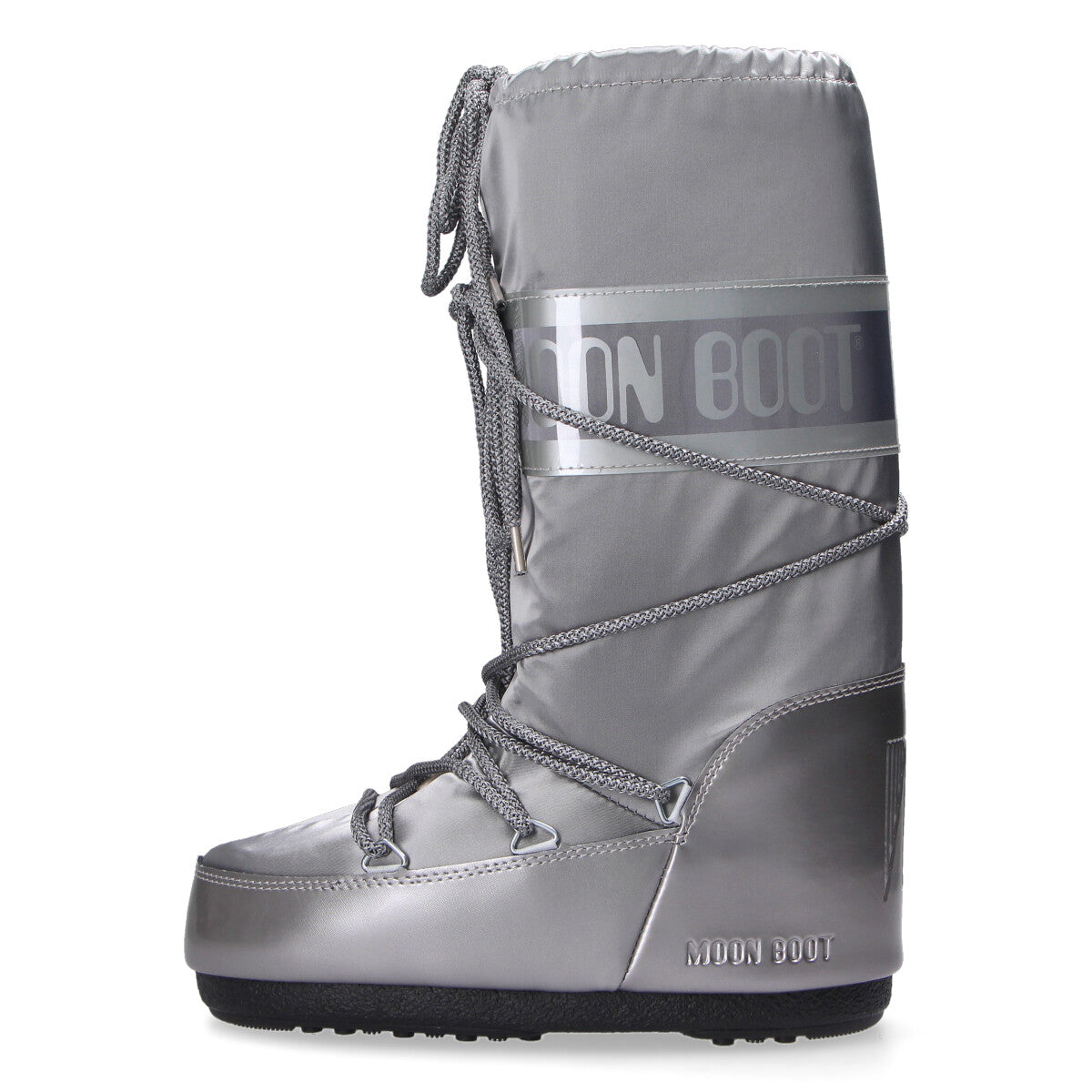 Moon Boot Icon Glance argento in raso