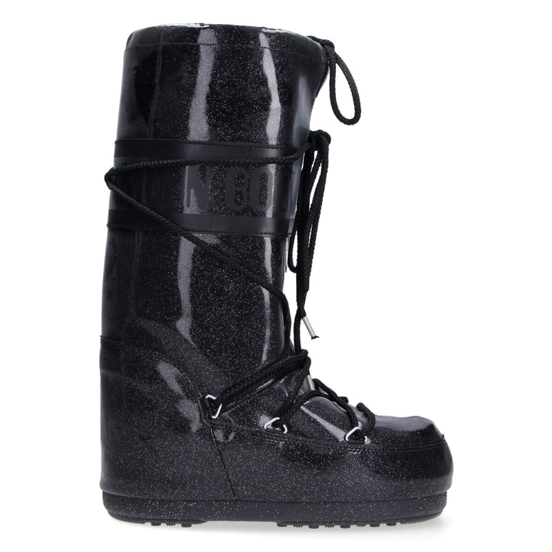 Moon Boot Icon glitter nero