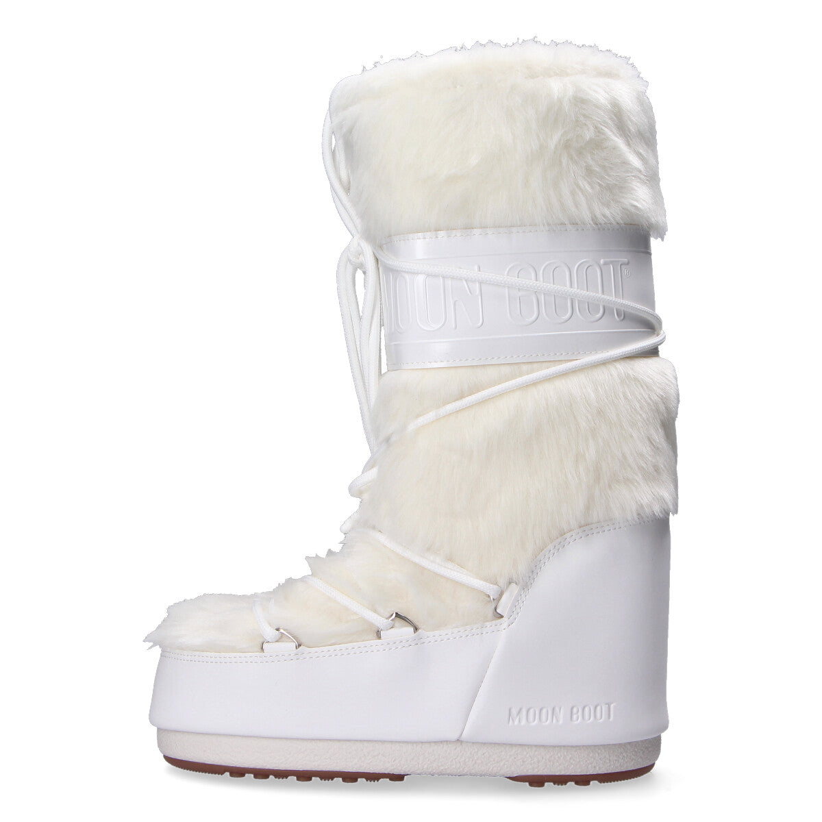 Moon Boot Icon bianco in ecopelliccia