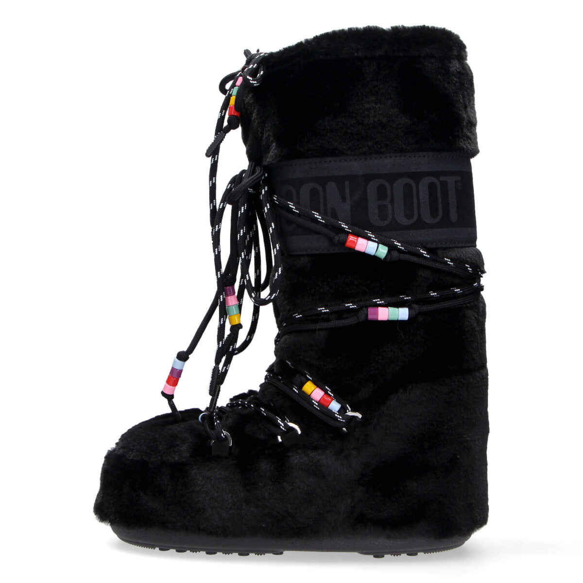 Moon Boot icon faux-Fur Beads nero