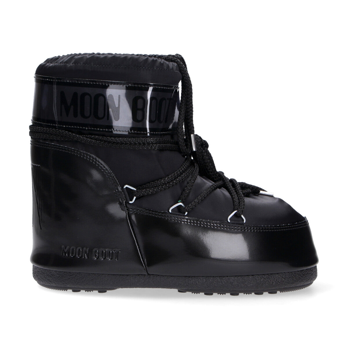 Moon Boot Icon Low Glance nero in raso