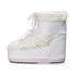 Moon Boot Icon Low bianco in ecopelliccia