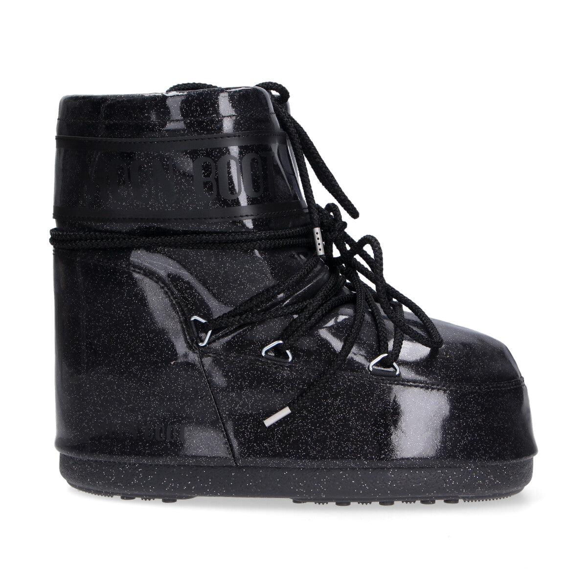 Moon Boot Icon Low glitter nero