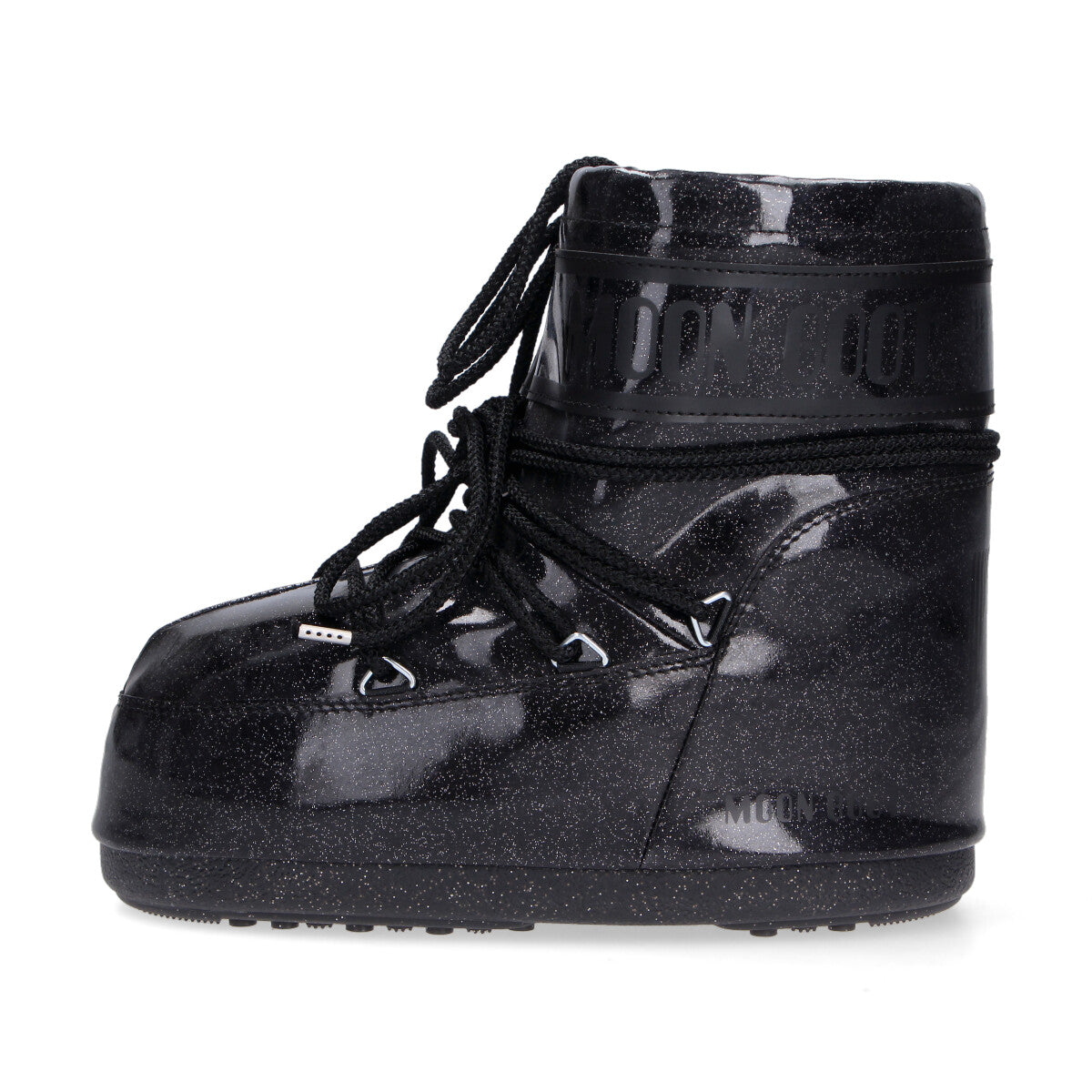 Moon Boot Icon Low glitter nero