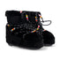 Moon Boot Icon Low Faux Fur Beads nero