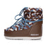 Moon Boot Icon Low marrone con stampa optical