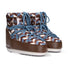 Moon Boot Icon Low marrone con stampa optical