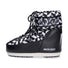 Moon Boot Icon Low nero con stampa optical