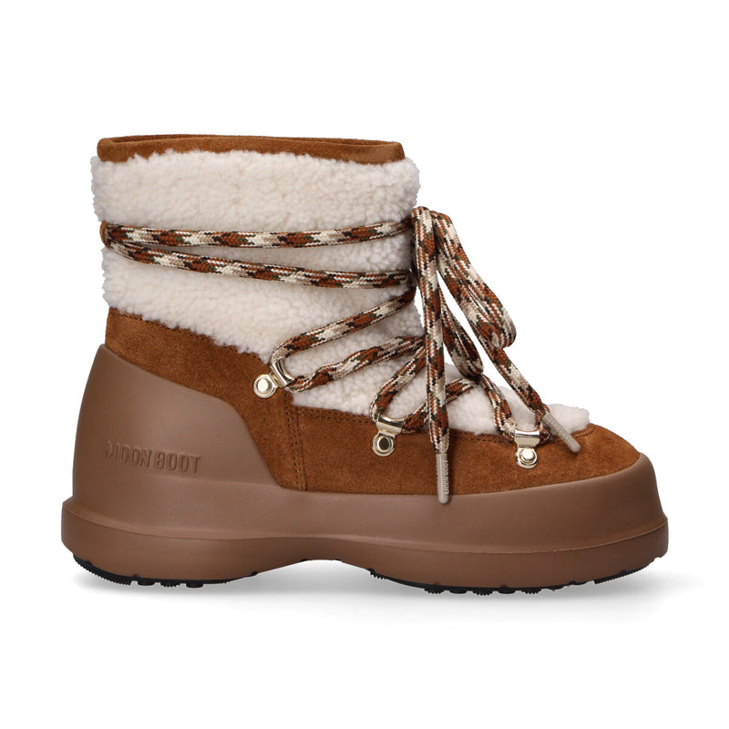 Moon Boot stivale Luna nocciola in shearling