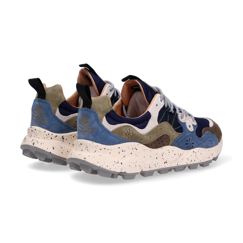 Flower mountain sneaker yamano 3 suede blu bianco