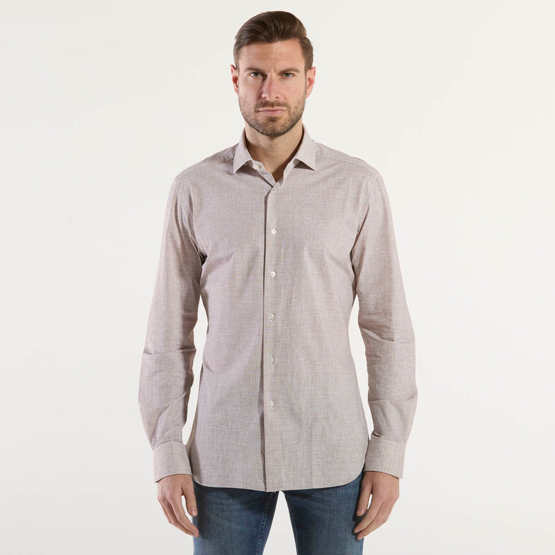 Xacus active shirt in tessuto tailor fit beige