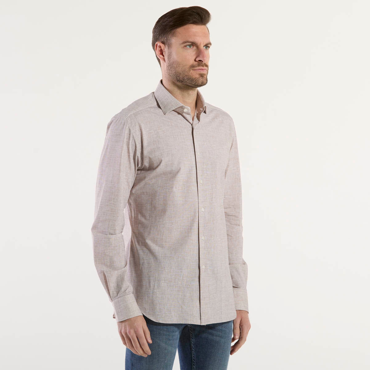 Xacus active shirt in tessuto tailor fit beige