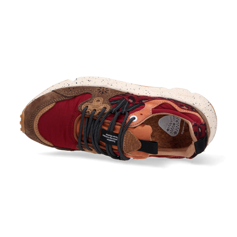 Flower mountain sneaker yamano 3 suede nylon rosso