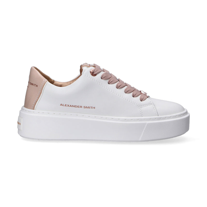 Alexander Smith sneaker London High bianca rosa