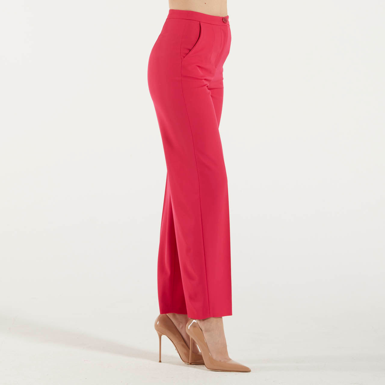 Patrizia Pepe pantalone fuxia in tessuto stretch