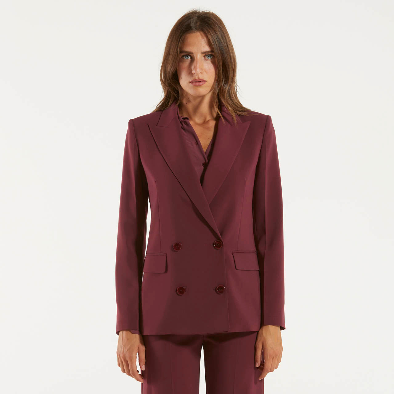 Patrizia Pepe blazer bordeaux doppio petto