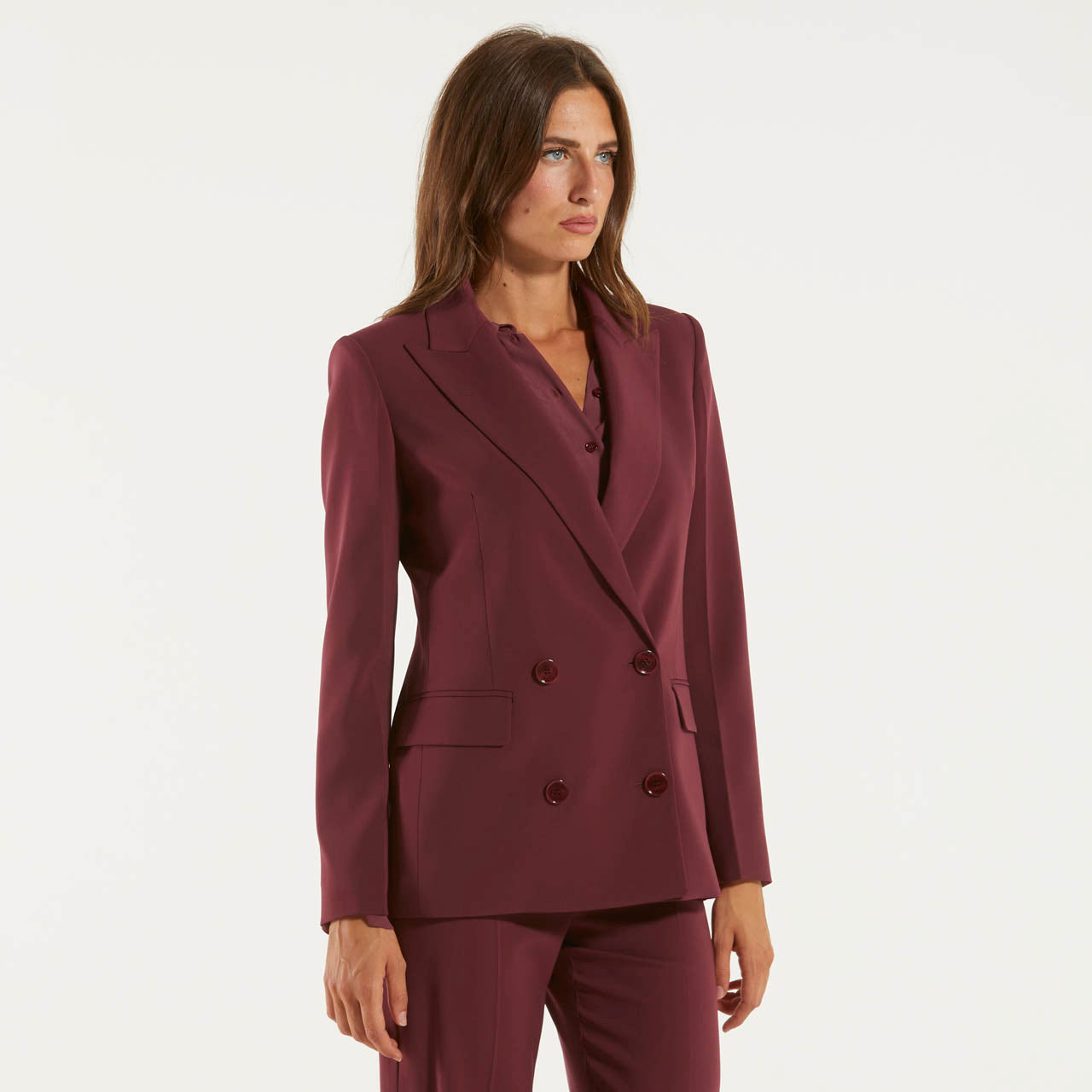 Patrizia Pepe blazer bordeaux doppio petto