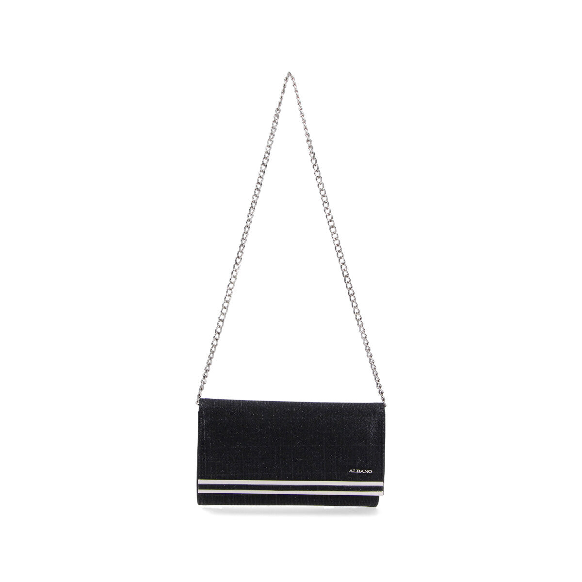 Albano pochette tessuto lurex nera