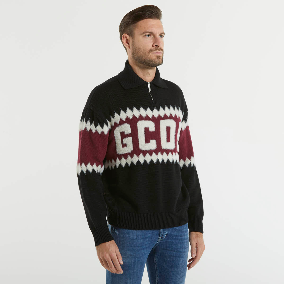 Gcds maglione logato nero