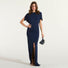 Elisabetta Franchi abito Red Carpet in jersey blu