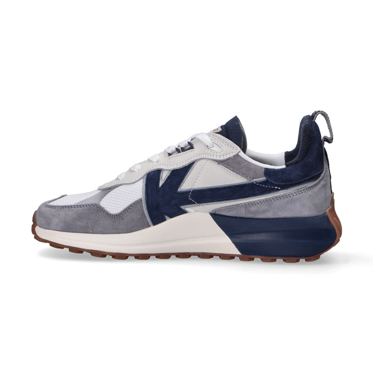 Kaotiko sneaker in camoscio bianco blu