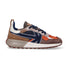 kaotiko sneaker camoscio marrone blu arancio