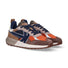 kaotiko sneaker camoscio marrone blu arancio