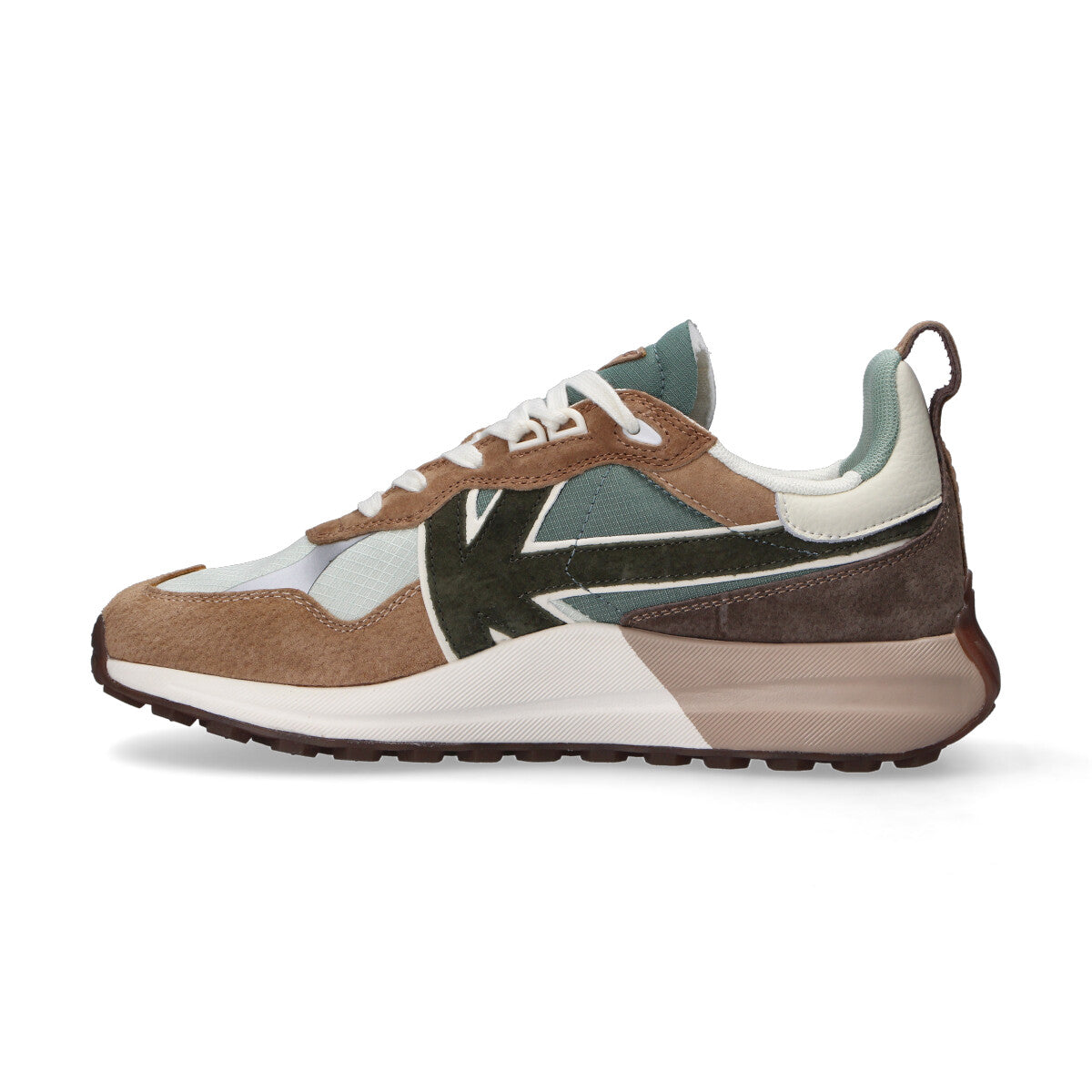 Kaotiko sneaker Vancouver verde marrone