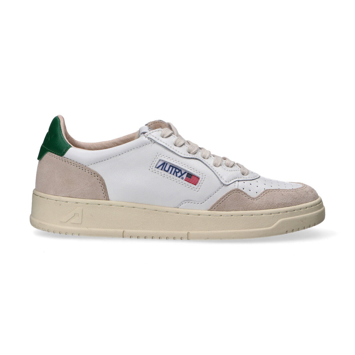 Autry Sneaker Medalist low in pelle bianco verde