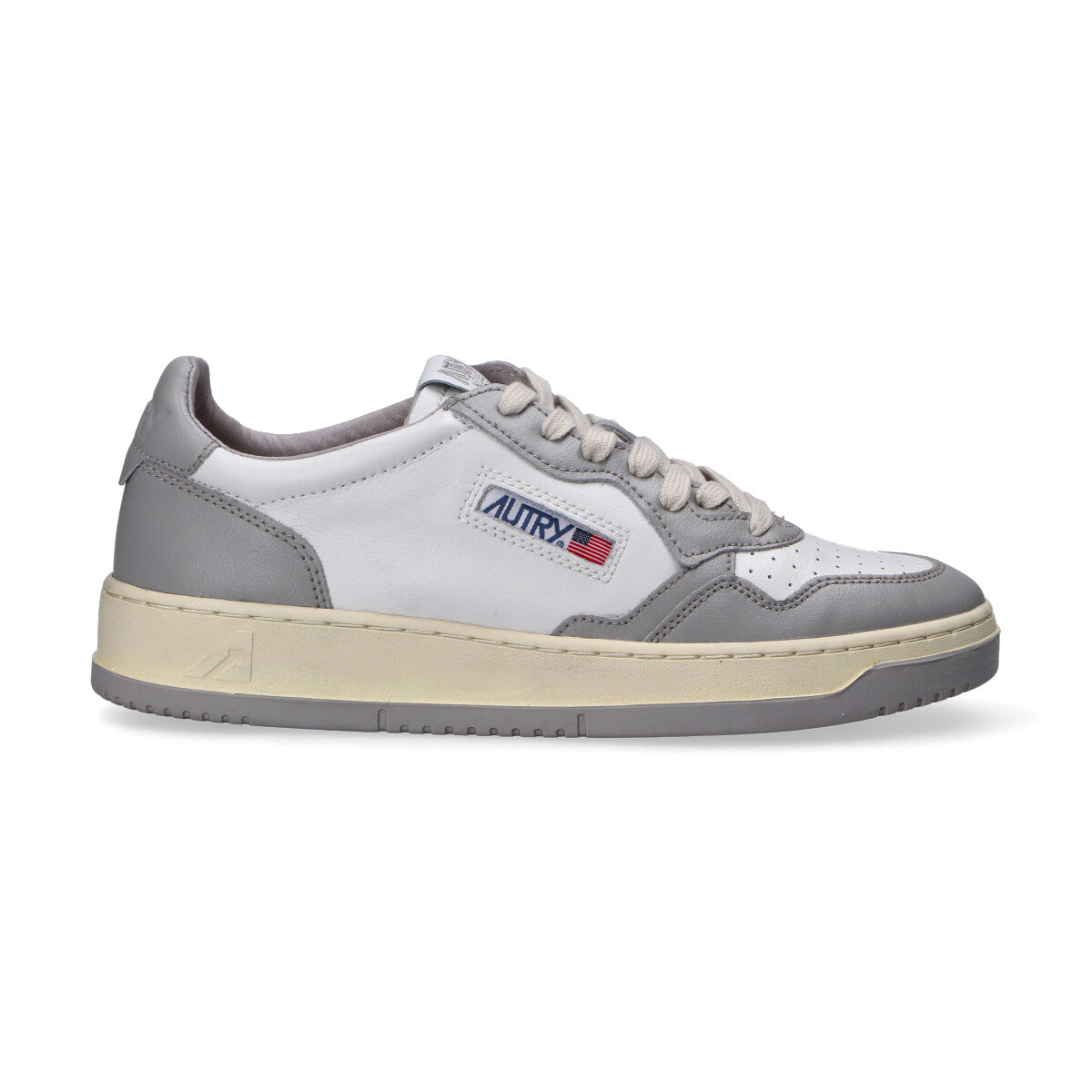 Autry Sneaker Medalist low in pelle bianco grigio