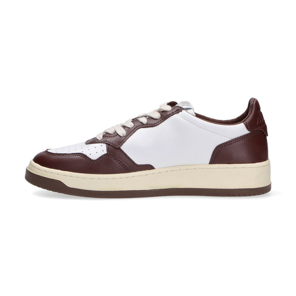 Autry Sneaker Medalist low in pelle bianco marrone