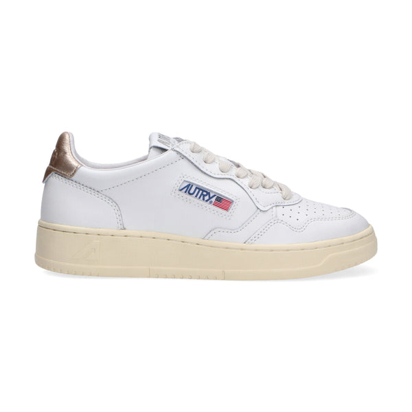 Autry Sneaker Medalist low in pelle bianco oro