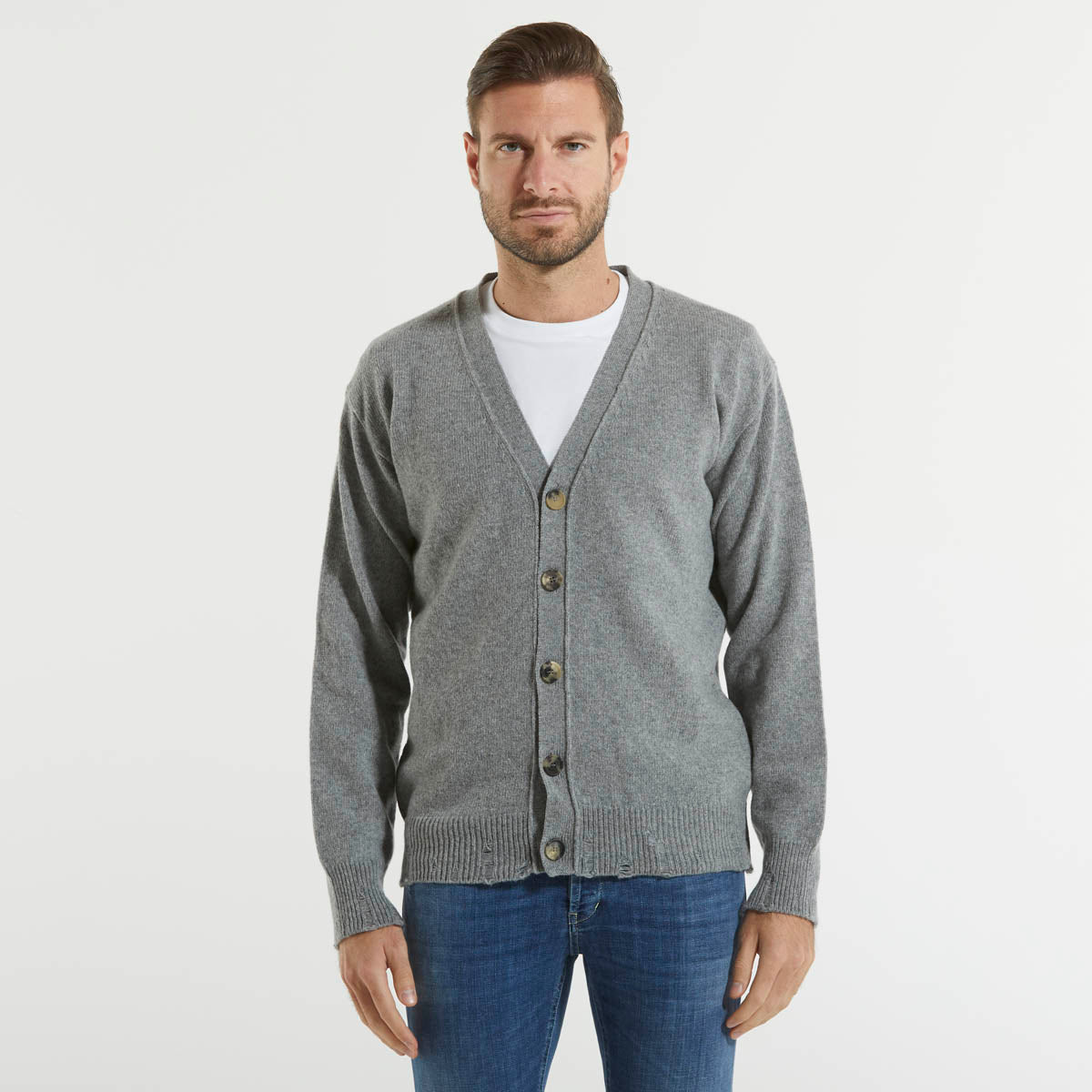 Amaranto cardigan morbido grey melange